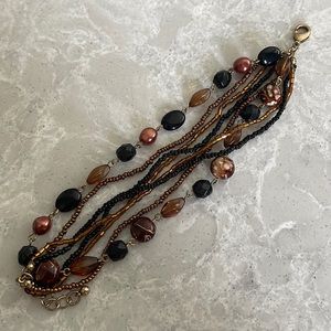 Warm color beaded bracelet